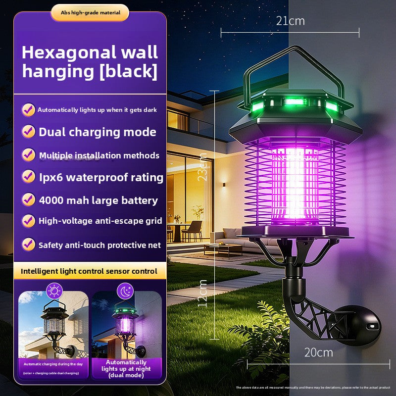 Solar Mosquito Repellent Lamp with LED Lighting