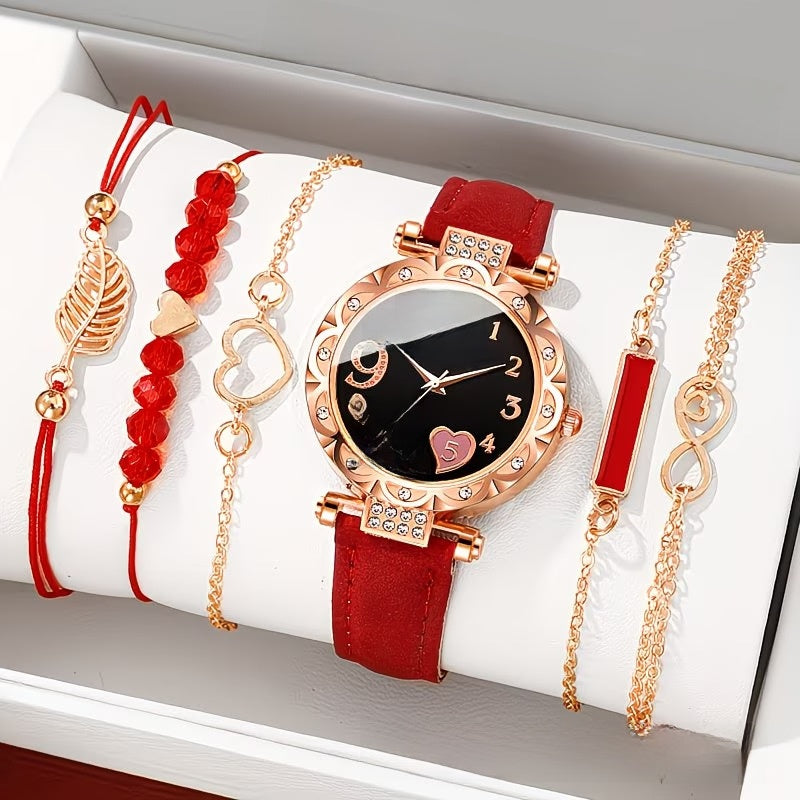 Rose Gold Diamond Accent Quartz Watch
