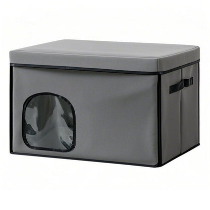 Enclosed Pet Cooling Bed with Ice Compartment