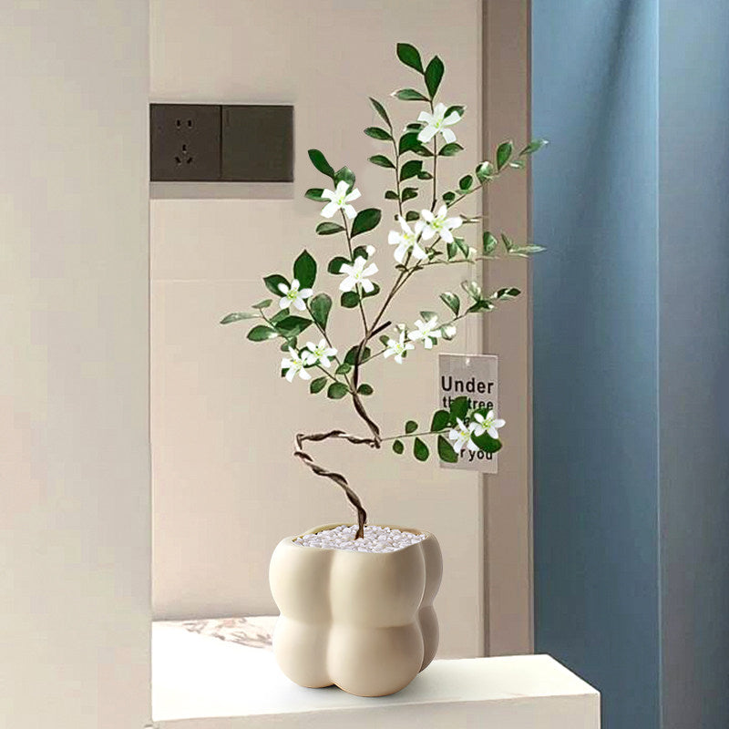 Stylized Schefflera Potted Plant for Indoor Decoration