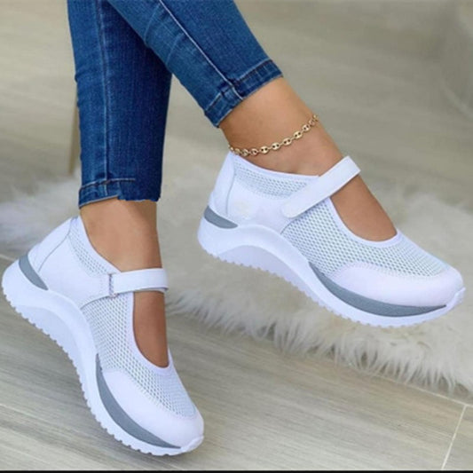 Womens Knitted Velcro Sandals