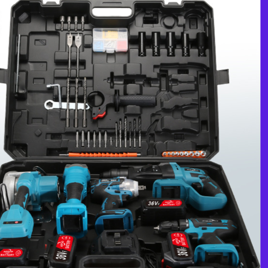 Brushless Lithium Power Tool Set with Multiple Attachments