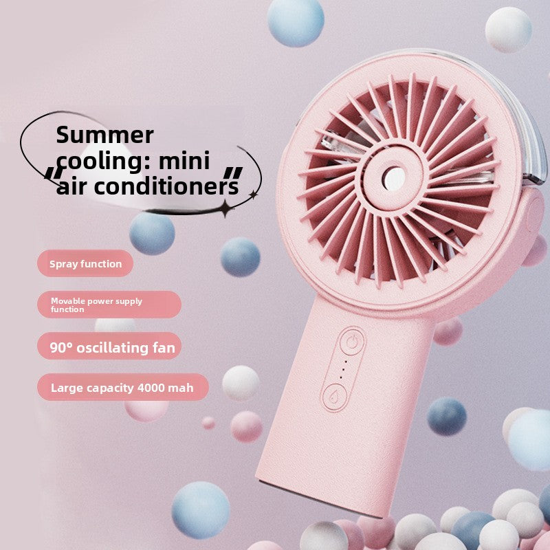 Rechargeable Handheld Humidifier Fan with USB