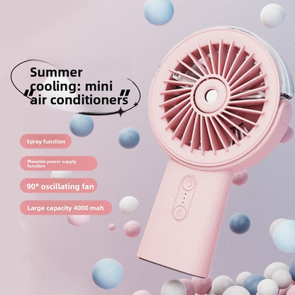 Rechargeable Handheld Humidifier Fan with USB