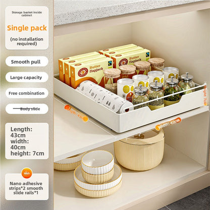 Pull-out Kitchen Cabinet Storage Drawer Organizer