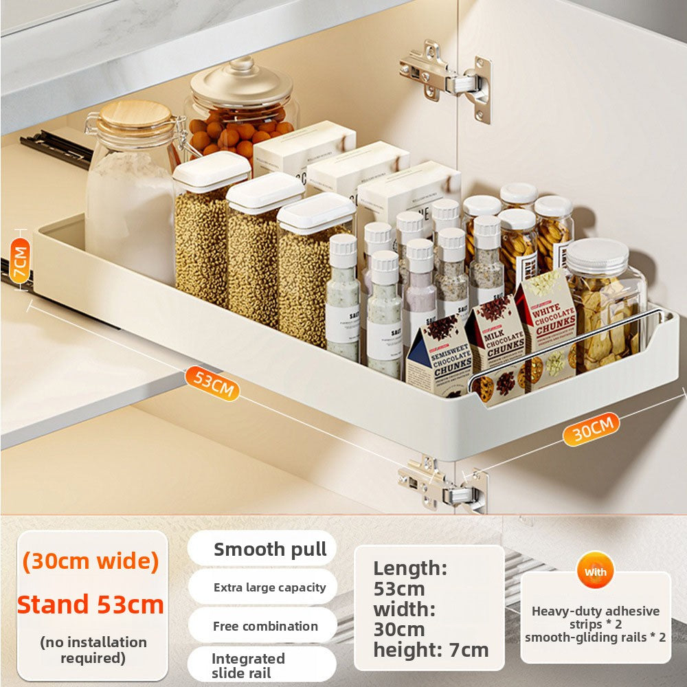 Pull-out Kitchen Cabinet Storage Drawer Organizer