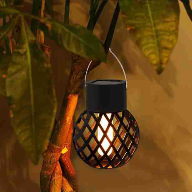 Solar Powered Flame Effect Hanging Light