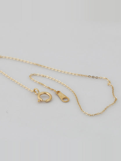 Mini 14K Gold O-Chain Bracelet for Women