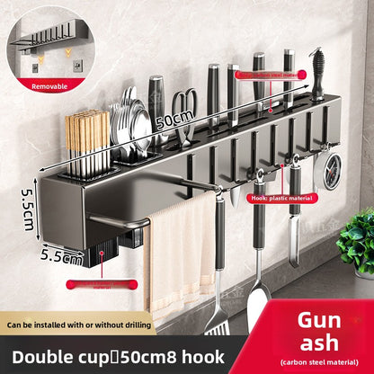 Wall Mounted Kitchen Knife and Utensil Holder