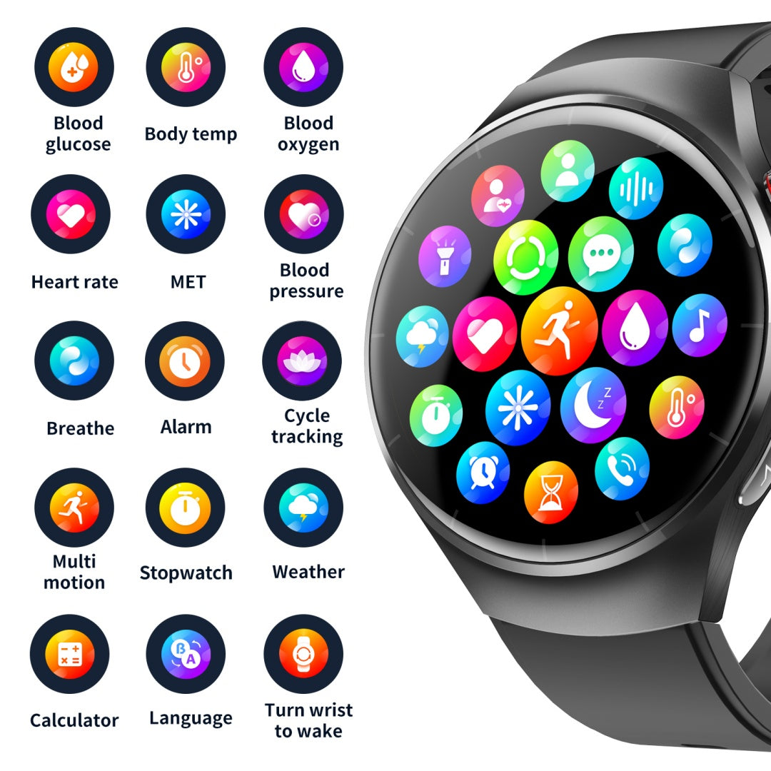 New 1.55-inch Disc Smart Watch Health Tracker Health Manager