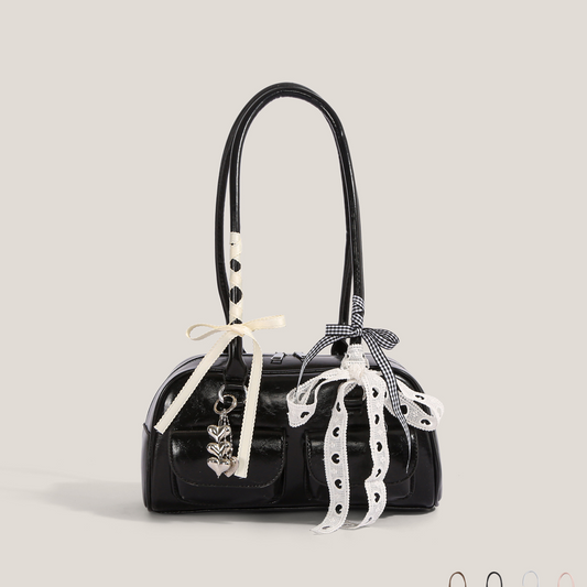 Tote Bag with Silk Scarf Pendant