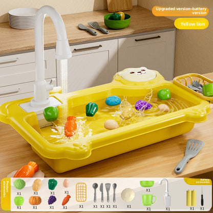 Childrens Electric Dishwashing Play Set