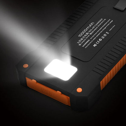 Solar Charger Power Bank with Compass and Carabiner