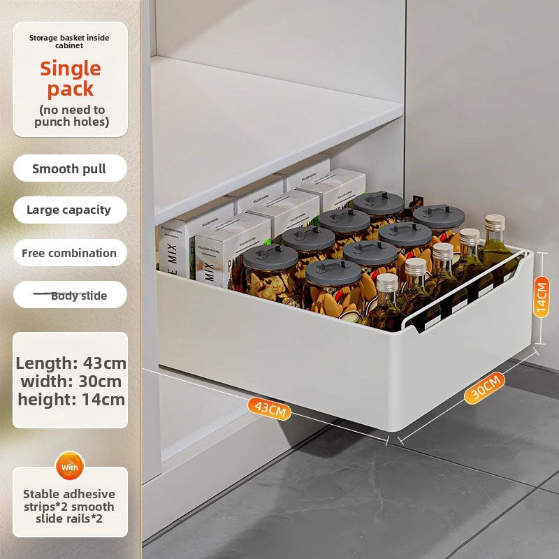 Pull-out Kitchen Cabinet Storage Drawer Organizer