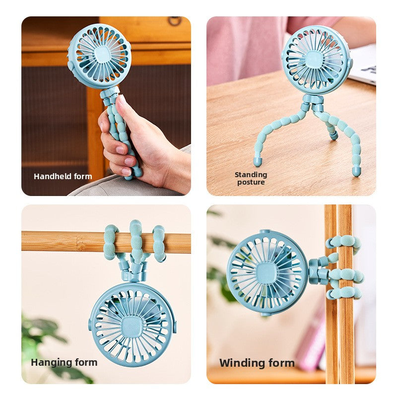 Octopus Handheld Rechargeable Mini Fan