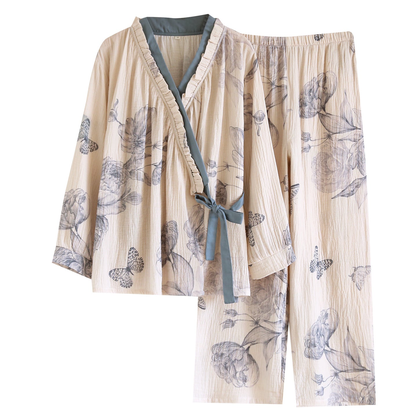 Cotton Kimono Pajama Set Lounge Wear