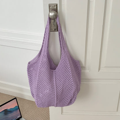 Vintage Crochet Woven Shoulder Bag