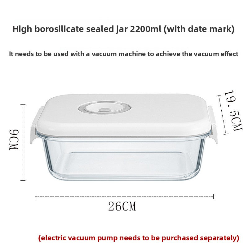 Electric Vacuum Glass Food Storage Container