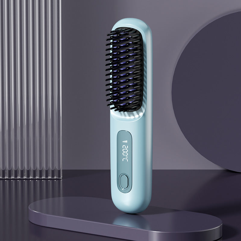 Portable straightening and curling comb