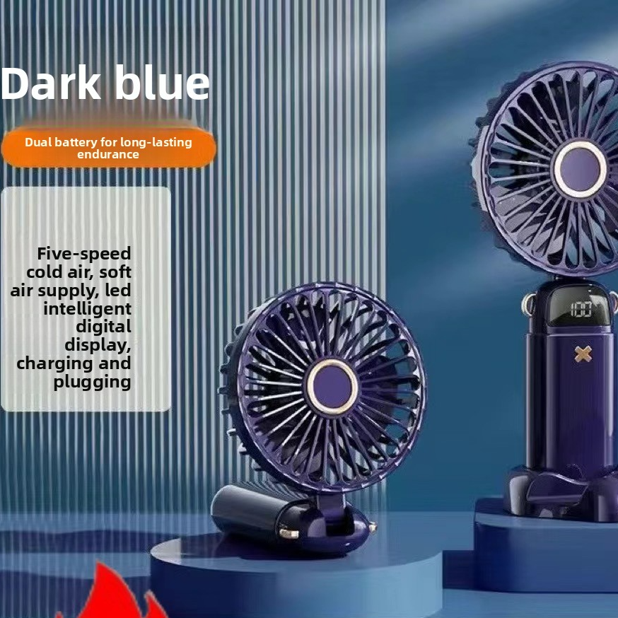 Portable USB Desktop Fan with Neck Strap