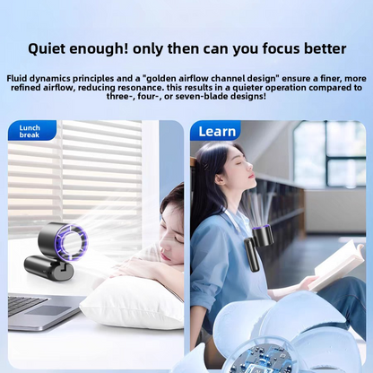 Handheld Mini Fan with Semiconductor Cooling and LED Display